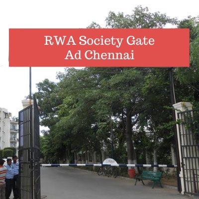 Society Gate Ad Company in Chennai, Sarvam Apartments RWA Advertising in Chennai Tamil Nadu